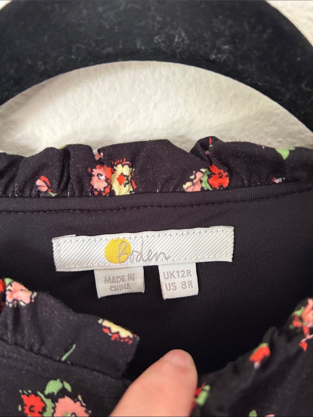 Boden Rosanna Jersey Midi maxi Tea black dainty spring floral Dress 8 - Picture 7 of 14